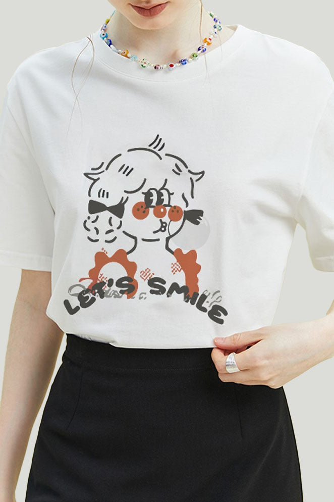 レディース　半袖　リンガー　リンガーTシャツ　レトロガール 北欧風　韓国風　くすみカラー　花のプリントTシャツ　オフィスカジュアル　Tシャツ　大人かわいい